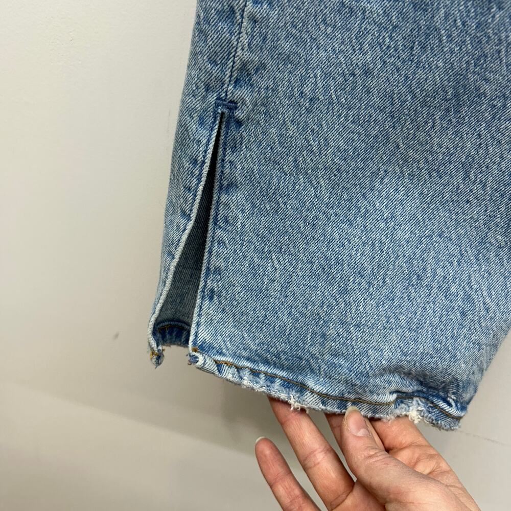 Abercrombie Curve Love 90s Straight Ultra High Rise Jeans 27/4 Slit High Waist - Picture 5 of 6
